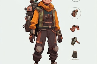 do a game character illustration for a video game or fantasy