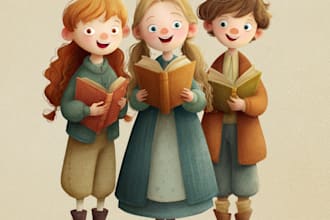 draw cute children book illustrations