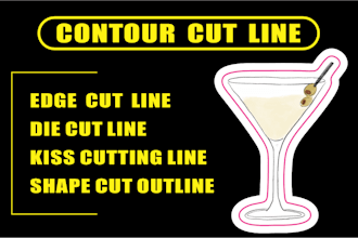 create cut contour line for your logo, decal, stickers, car wrap, vinyl design