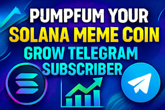 pumfum your solana meme coin, grow telegram subscriber