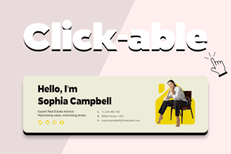 make clickable real estate email signatures using HTML CSS