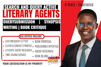 submit your book to active literary agents, write book proposal, query letter