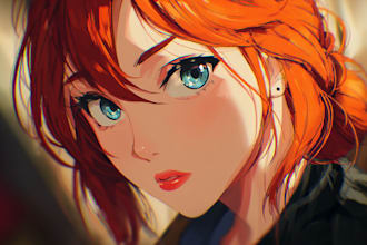 make full body fantasy anime character art