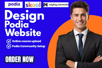 design podia course website skool online course mighty network community cc360