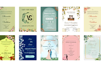 design wedding invitations, save the date and many more