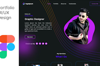 design a professional, contemporary style portfolio website