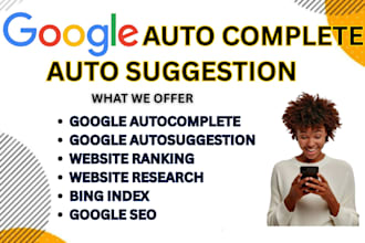 do google autosuggestion , SEO keywords research, autocomplete, website ranking
