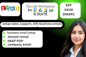 setup sales, support, info business emails on any platform