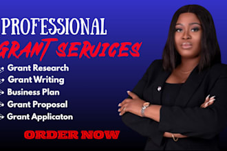 do research, grant writing for small business grant, apply for grants