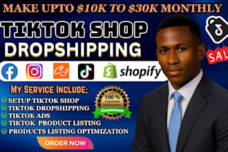 setup tiktok shop dropshipping winning ecommerce products tiktok ads promotion