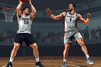 draw sport football gym fitness volleyball combat  sport basketball illustration