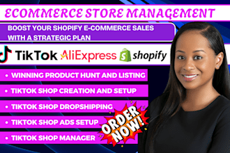 promote manage shopify store set up connect tik tok shop with ecommerce store