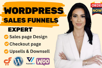 do ebook online course elementor sales page, cartflows, funnelkit checkout page