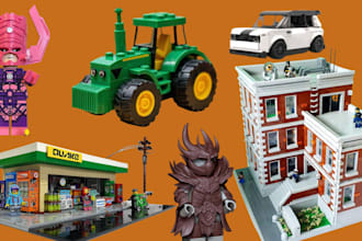 create custom lego 3d models, cars, mocs, bikes, lego house with instruction