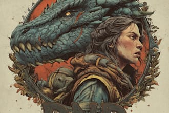 make a dnd, fantasy, sci fi, rpg animated game logo