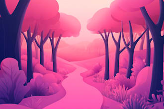 draw a environmental background art and concept art