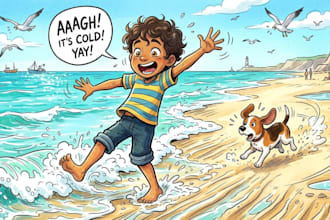 illustrate child book illustration, children book, picture book illustration