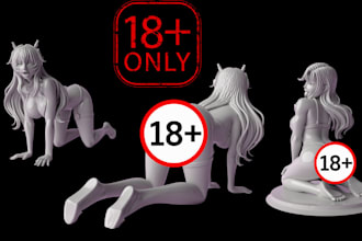 design sexy nsfw anime 3d models for printing or digital use