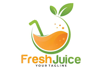 design logo for website, restaurant, food, drink, juice bar
