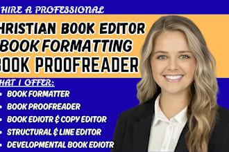 edit, format christian devotional, sermon, faith based nonfiction books