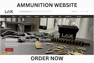 design gun website, firearm website, ammunition website, weapon website