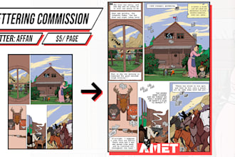 do professional comic book lettering
