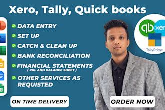 do accounting and bookkeeping using quickbooks online, xero and tally