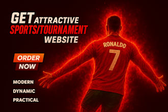 design sports website or tournament website for you