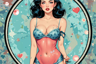 draw a cute and sexy pin up pinup girl