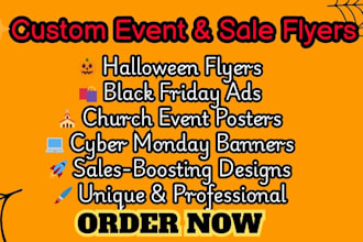 design halloween black friday church event flyers cyber monday banners