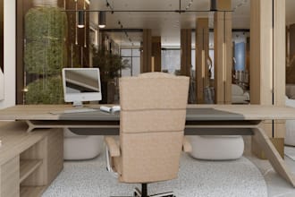 refurnished interior office to modern style,conference room, MD room, work space