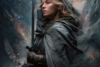 create an epic fantasy book cover