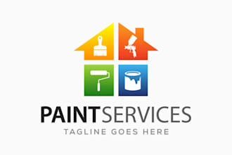 design high quality painting logo for artists, shops, or services