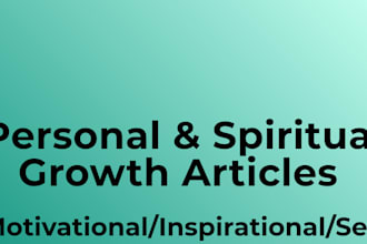 write personal and spiritual development articles