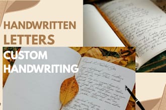 create custom handwritten letters and calligraphy notes for you