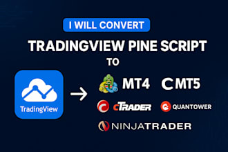 convert tradingview pine script to mt4, mt5, ctrader, ninjatrader, or quantower