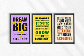 do typography poster design or wall art design