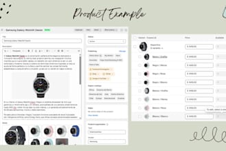 add products with images, prices and variants in shopify