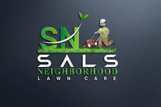 create landscape, trimming, agriculture and lawn care logo