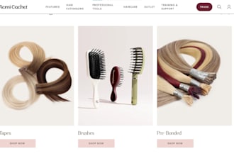 build luxury hair extension shopify store beauty website wig website