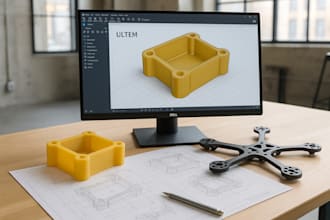 design custom 3d models for pla, ultem, and composite 3d printing prototypes