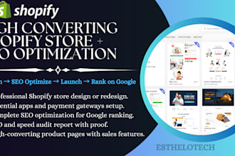 design or redesign your shopify dropshipping store with SEO for organic sales
