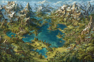 draw a custom map for fantasy, scifi, book or boardgame