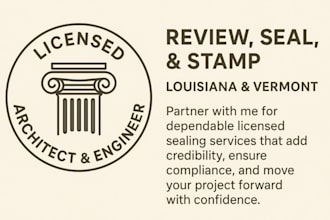 review seal and stamp as license architect structural engineer louisiana vermont