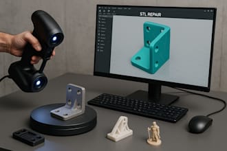 design functional 3d models with scanning, stl repair, and prototyping
