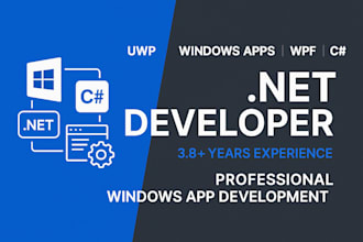 develop uwp, windows, wpf, and dot net applications in csharp professionally