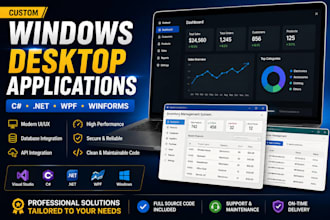 build a custom windows desktop application using csharp
