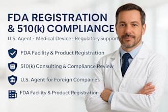 do fda registration, US agent services, and 510k compliance support