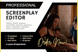 analyze, proofread, polish and edit your screenplay