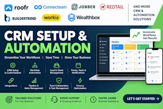 do roofr connecteam jobber redtail buildertrend workiz wealthbox crm automation